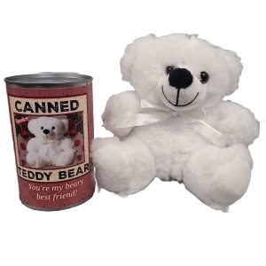 Canned Teddy Bear White